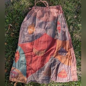 Bohemian patchwork a line skirt